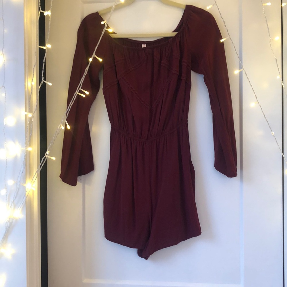 Maroon Romper